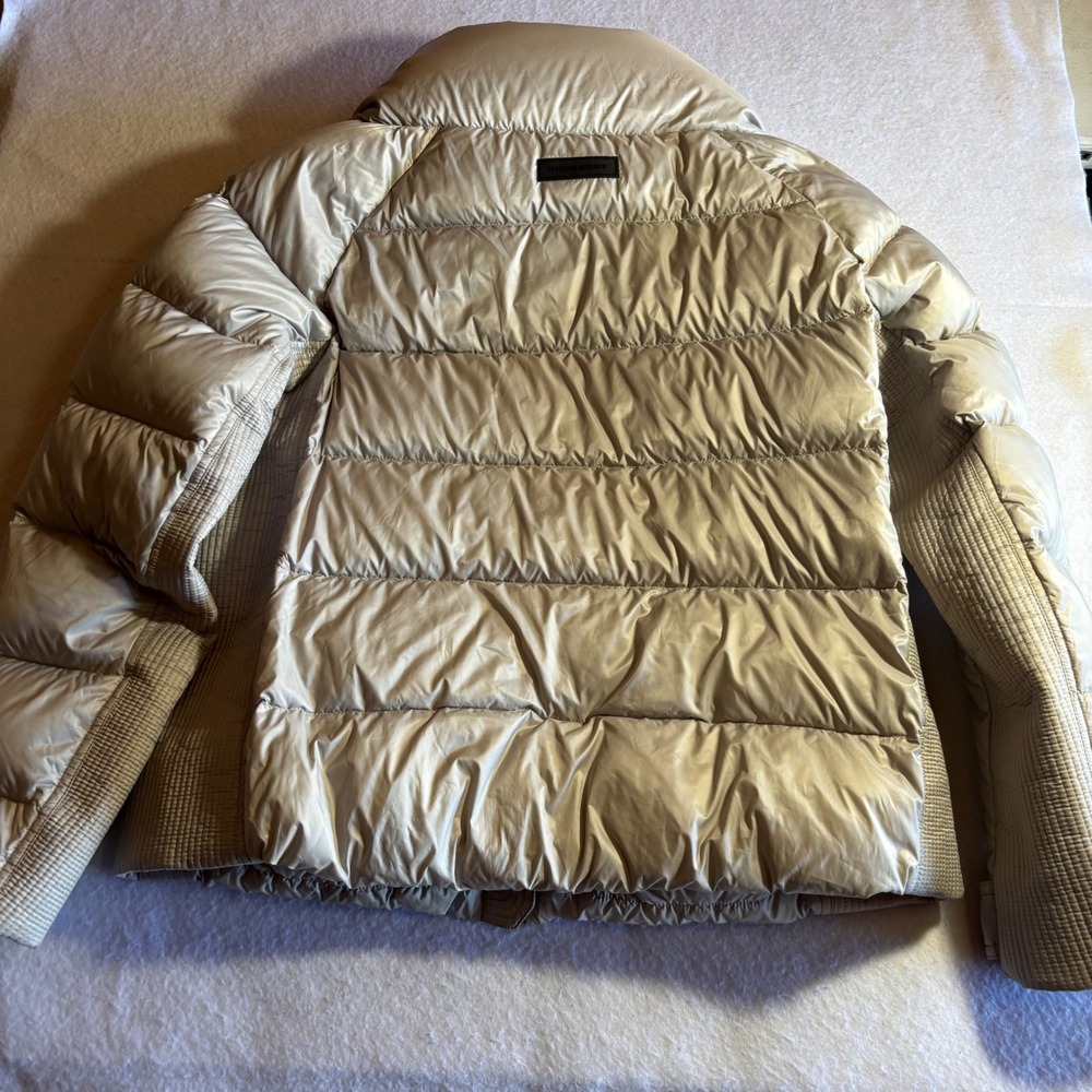 Burberry‎ Brit Townfield Down Puffer Jacket Women's Quilted Coat High Neck Beige - Picture 12 of 14